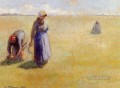 草を刈る3人の女性 1886年 カミーユ・ピサロ